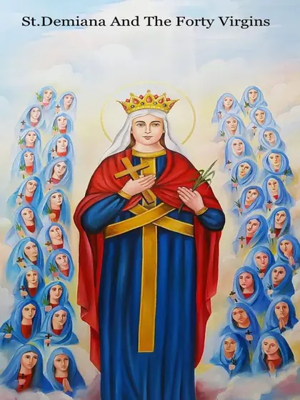 Icon of Saint Demiana And The Fourty Virgins