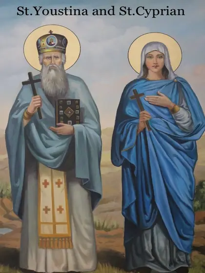 Icon of Saint Youstina And Saint Cyprian